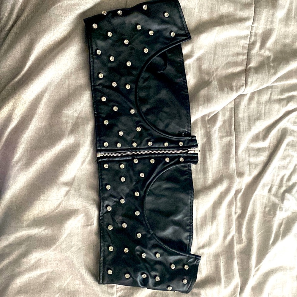 Cute black corset with diamonds. Brand new! Super cute!
